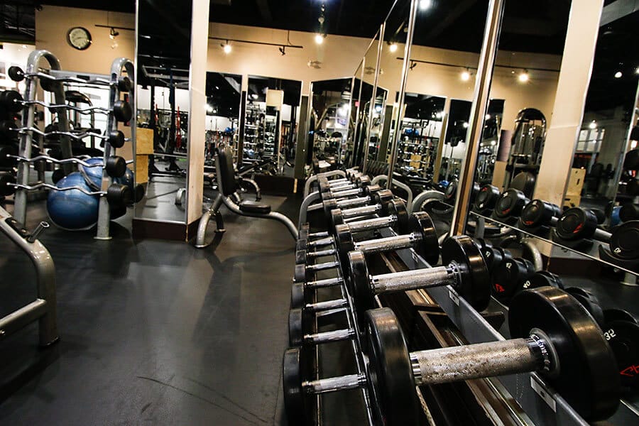 Rack of Free Weights